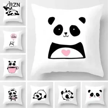Комната для девочек, домашний диван, кресло, наволочка, милый мультфильм, панда, забавное животное 40x40cm