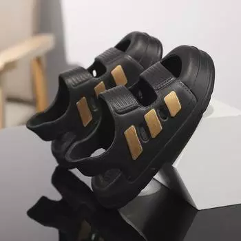 Girls sandals 2025 summer new children s non-slip soft-soled bag head beach shoes medium older children and girls sports sandals 26/27-180 MM (inner length)