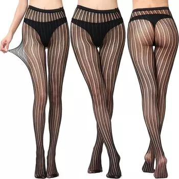 Girls Sexy Pantyhose Tattoo Lace Lace Cutout Biack Stockings Clothing Elastic 3017