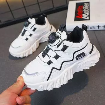 Girls shoes 2025 spring and autumn new children s versatile lightweight dad shoes little white shoes non-slip boys sports shoes 26 inner length 16CM