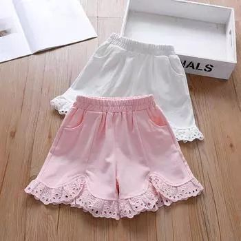 Girls Summer Five Minute Shorts Girls Cotton Casual Shorts Skirts Children s Loose Summer Pants 90