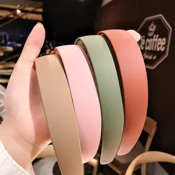 Girly Chic - широкополая цветная повязка на голову - универсальный и стильный корейский аксессуар для волос для мытья лица чёрный