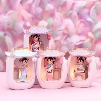 Girly Heart I Am Grid Series Palace Style Full Tingfang Ночной светильник Прикроватный светильник со звездами Детские подарки для принцесс