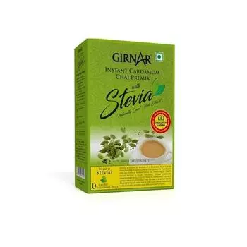 Girnar Растворимый кардамоновый чайный премикс со стевией - 10 пакетиков, 100 грамм