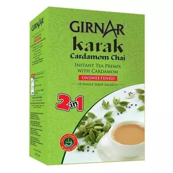 Girnar Instant Premix Кардамон (10 пакетиков с низким содержанием сахара)