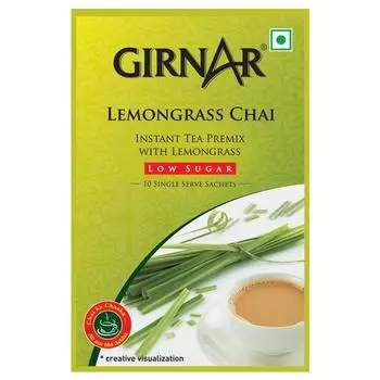 Girnar Instant Premix Lemongrass Chai (10 пакетиков с низким содержанием сахара)