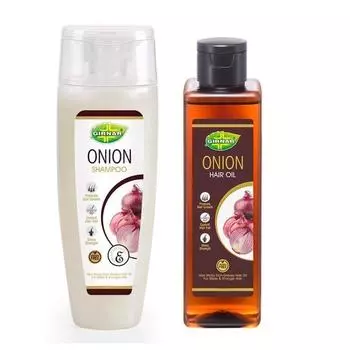 Girnar Onion Shampoo 100ml And Girnar Onion Hair Oil 90ml Combo Pack For Men And Women