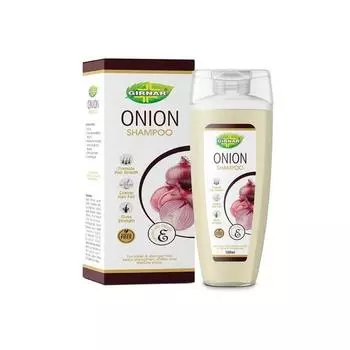 Girnar Onion Shampoo | Шампунь для роста и контроля выпадения волос | Обогащен луковым маслом и витамином Е | 100 мл