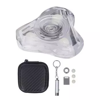 Гироскоп на кончике пальца светится в темноте, 3 листа уменьшают беспокойство, вращающаяся декомпрессионная игрушка с фиолетовым цветом прозрачный