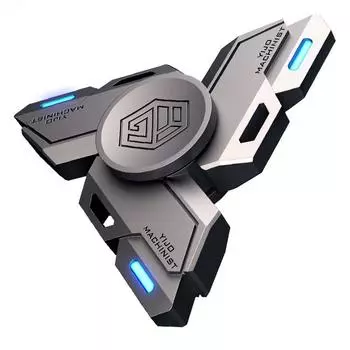 Гироскоп на кончике пальца светящийся металлический сплав умный спиннер Fidget настольные игрушки для снятия стресса для взрослых серый