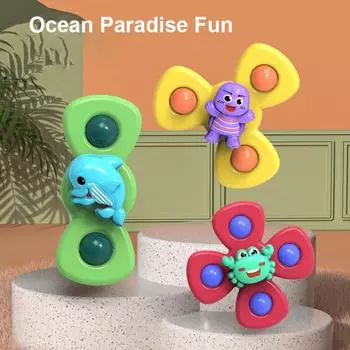 Гироскопическая присоска для насекомых, спиннер, погремушка, детский стол, ужин, успокаивающие игрушки для водяной ванны для малышей