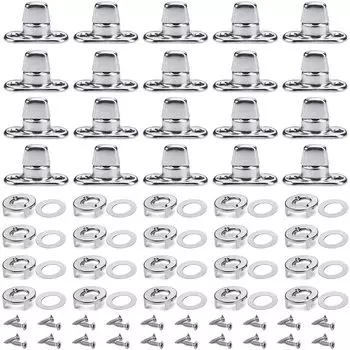 Gisafai Canvas Twist Lock Turn Button Eyelet and Stud Mounting Screws 20 Sets for Canvas Marine Fastener Turn Button Fastener, Fastener,