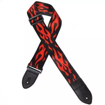 Гитара Электрогитара Ремень для гитары Ремень для гитары Плечевой ремень для акустической гитары красный/чёрный