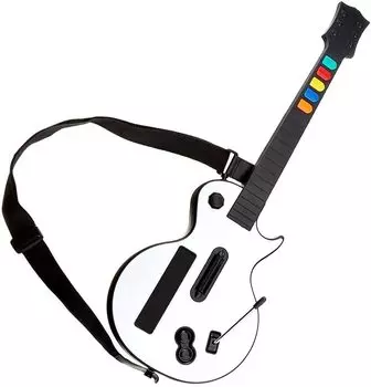 гитара wii контроллер гитара электрогитара гитара беспроводной hero и rock band контроллер гитары используется для игры hero и rock band с ремнем белый белый