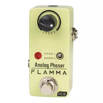Гитарная педаль FLAMMA FC13 Phaser Analog Phase Effect Mini Pedal Classic Vintage Modern Mode True Bypass Phaser Yellow