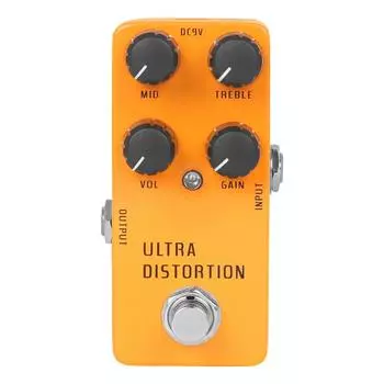 Гитарная педаль Ultra Distortion Mini Single Type, педаль эффектов для электрогитары, цельнометаллический корпус