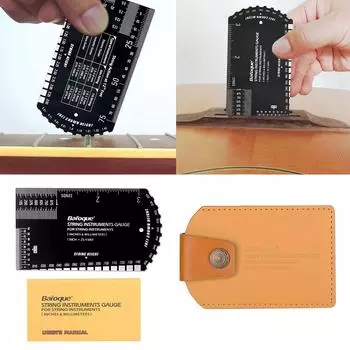 Гитарная струна, калибровочная линейка, многофункциональный ладовый рокер, инструмент для мастера с кожаным чехлом, точная гравировка