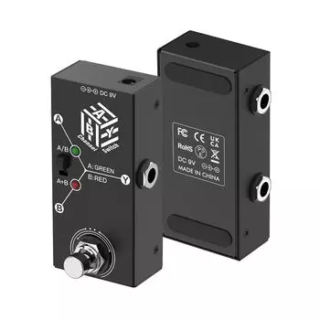 Гитарные педали ABY Box Line Selector AB Switch Мини-педаль эффектов для гитары Двунаправленная передача Металлический корпус Противоскользящий чёрный