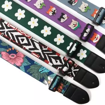 Гитарные ремни, милые забавные регулируемые гитарные ремни с героями мультфильмов, плечевые ремни для акустической/электрической гитары, аксессуары для бас-гитары и укулеле