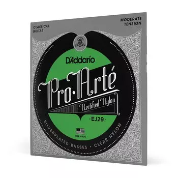 Гитарные струны Classics Classics Silver Clear Nylon Moderate EJ29 D Addario Wound/Rectified []