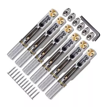 Гитарный бридж без головы, струнодержатель для электрогитары без головы, аксессуар Argent серебряный