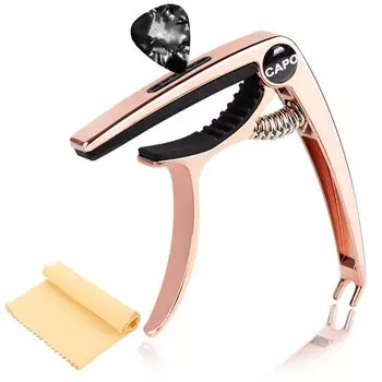 Гитарный цинковый ультрабыстрый съемник для акустических электромедиаторов, салфетка для чистки, в комплекте каподастр, каподастр One-Touch, сплав, легкий, сменный,