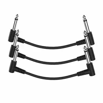 Гитарный кабель, комплект из 3-х кабелей 15 см L-образной формы для подключения wuernine, простой в обращении эффектор,