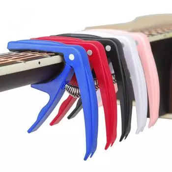 Гитарный каподастр из АБС-пластика со съемником булавок для акустической электрогитары, укулеле чёрный