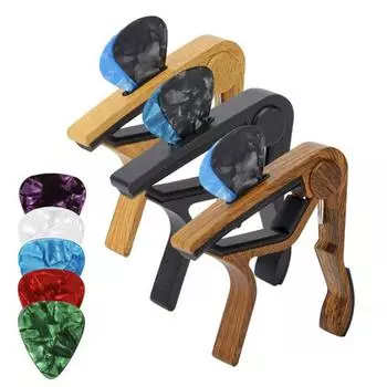 Гитарный каподастр, высокопрочный, работа одной рукой, простой в использовании, струна для акустической гитары, стальной каподастр для гавайской гитары, медиаторы для гитары