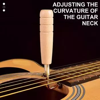 Гитарный ключ, шестигранный регулировочный стержень, инструмент для регулировки анкерного стержня гитары, деревянная ручка, накладка грифа, инструмент для регулировки высоты тона