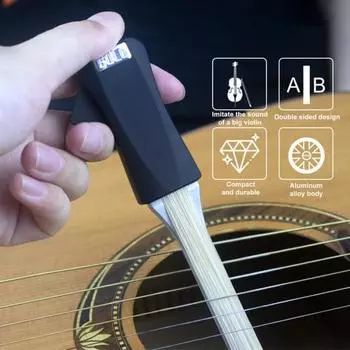 Гитарный лук, высокопрочный, компактный размер, портативный алюминиевый сплав, 2-в-1, гитарный лук, аксессуары для выбора гитары, инструмент чёрный