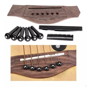 Гитарный мост со штифтами, колышки, шлицевая гайка, комплект для ремонта седла, аксессуары