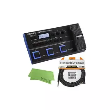Гитарный мультиэффектор BOSS GT-1 + комплект кабелей Roland