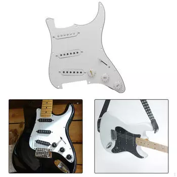Гитарный пикгард скретч-пластина металлический современный профессиональный портативный 11 отверстий пятисторонний HSH white
