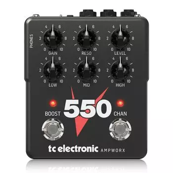 Гитарный предусилитель TC Electronic TC Ampworx Technology 2ch Design Independent Boost Celestion Official IR Headphone Out High Gain Model V550 PREAMP
