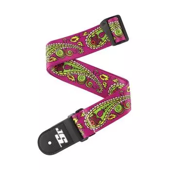 Гитарный ремень Joe Satriani Signature Strap Leather End 50JS14 Paisley Purple D Addario [] фиолетовый