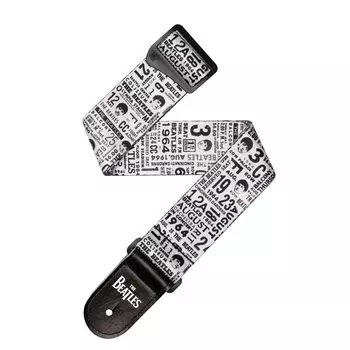 Гитарный ремень The Beatles US Tour 1964 Collection Билеты Черно-белый 50BTL13 D Addario [ ]