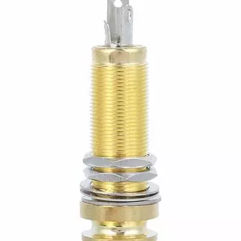 Гитарный штифтовый разъем Цилиндрический зажим для торца Уменьшение шума Штифтовый разъем Высокопрочное основание (Золото)