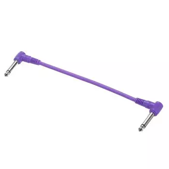 Гитарный соединительный кабель uxcell 6 мм TRS, угловой педальный инструментальный кабель для гитарной платы эффектов, фиолетовый