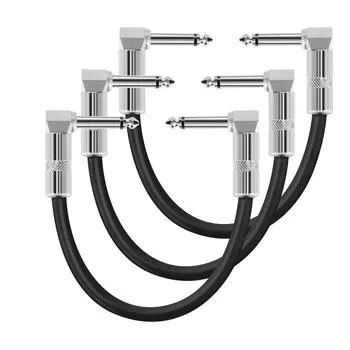 Гитарный соединительный кабель YOTTO 16 см, набор из 3 шт.