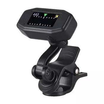 Гитарный тюнер AROMA с клипсой для хроматической гитары, баса, скрипки, укулеле, цветной экран TFT, динамический чёрный