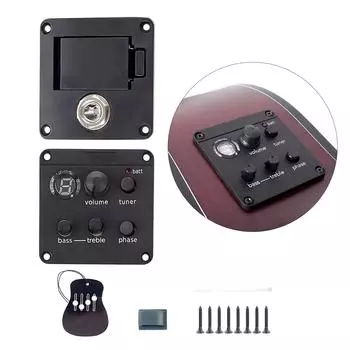 Гитарный звукосниматель ISYS+EQ Preamp Systems Звукосниматель для акустической гитары с тюнером EQ Box Эквалайзер Аксессуары Простота использования