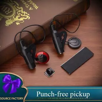 Гитарный звукосниматель с открытым отверстием Многофункциональный звукосниматель Звукосниматель с эквалайзером для укулеле чёрный