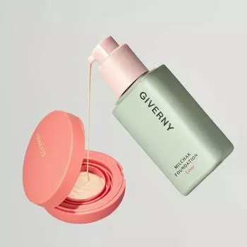 Give Foundation Milchak Cover Foundation 30мл (Специальный набор с пустым футляром для Пакта) 23 Medium Beige