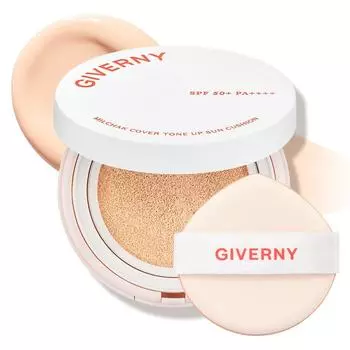 Giverny Солнцезащитный кушон-основа Tone-up Sun Cushion Clear Beige SPF50+ PA++++, 12 г, 1 шт.