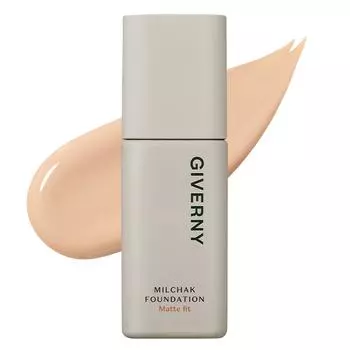 Giverny Тональная основа Adhesive Matte Fit Foundation 30 мл, 21NW Light Ve..., 1 шт.