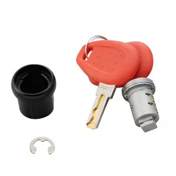 GIVI Key Cylinder with Spare Key Standard Same Number Key Z1565T Set of 1 93015 (Inner Groove/Red)