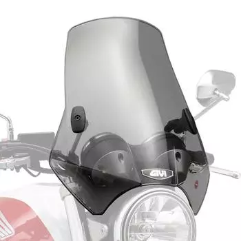 GIVI Motorcycle Screen General Purpose Handle A660 Medium Windscreen 93957 (Bar Clamp) Semi-Smoke