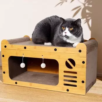 Giznzg Кошачий коготь из картона Кошка Кошачий коготь из картона Кошачий коготь Стресс для мебели Царапины Стресс Грузоподъемность Легко для кошки 56 x 27 x 29 см Точилка, Дом,