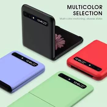 Gkk Оригинальный складной чехол для Samsung Galaxy Z Flip Ультратонкий противоударный жесткий матовый защитный чехол для Samsung Galaxy Z Flip Only case чёрный